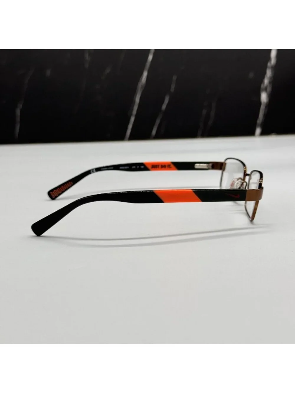 Nike 5573 218 Kids Eyeglasses Brown Orange NEW